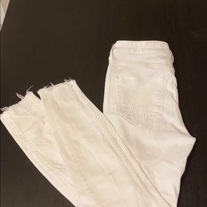 Hollister White Low-Rise Super Skinny Jeans